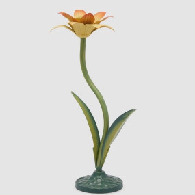 Castiçal Narciso Laranja 33CM